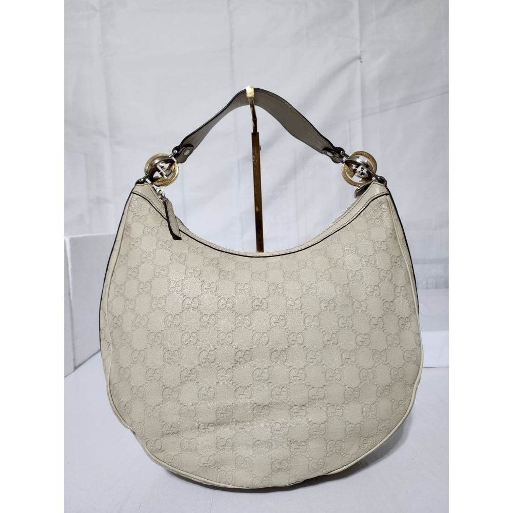 GUCCI Guccissima Medium GG Twins Hobo Bag Off White - Picture 3 of 16